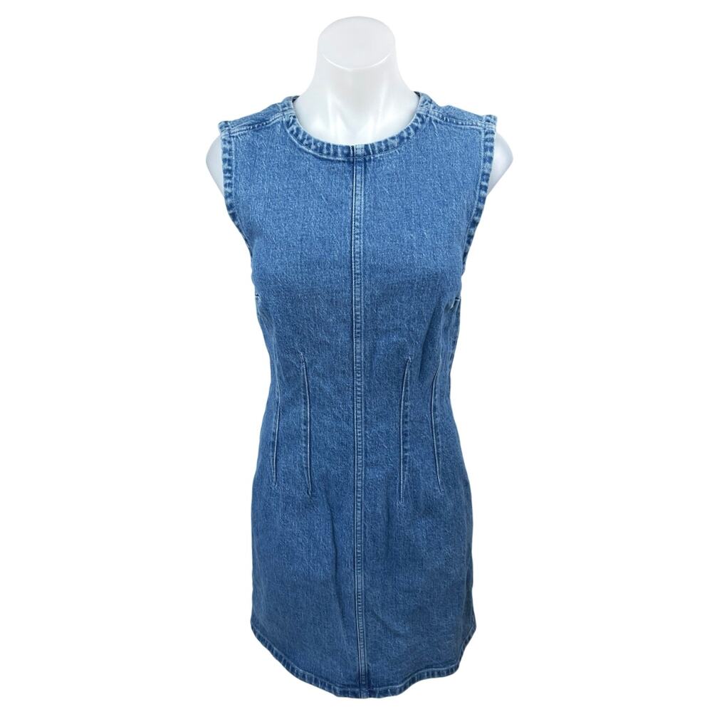 Abercrombie & Fitch Blue Denim Sleeveless Dress